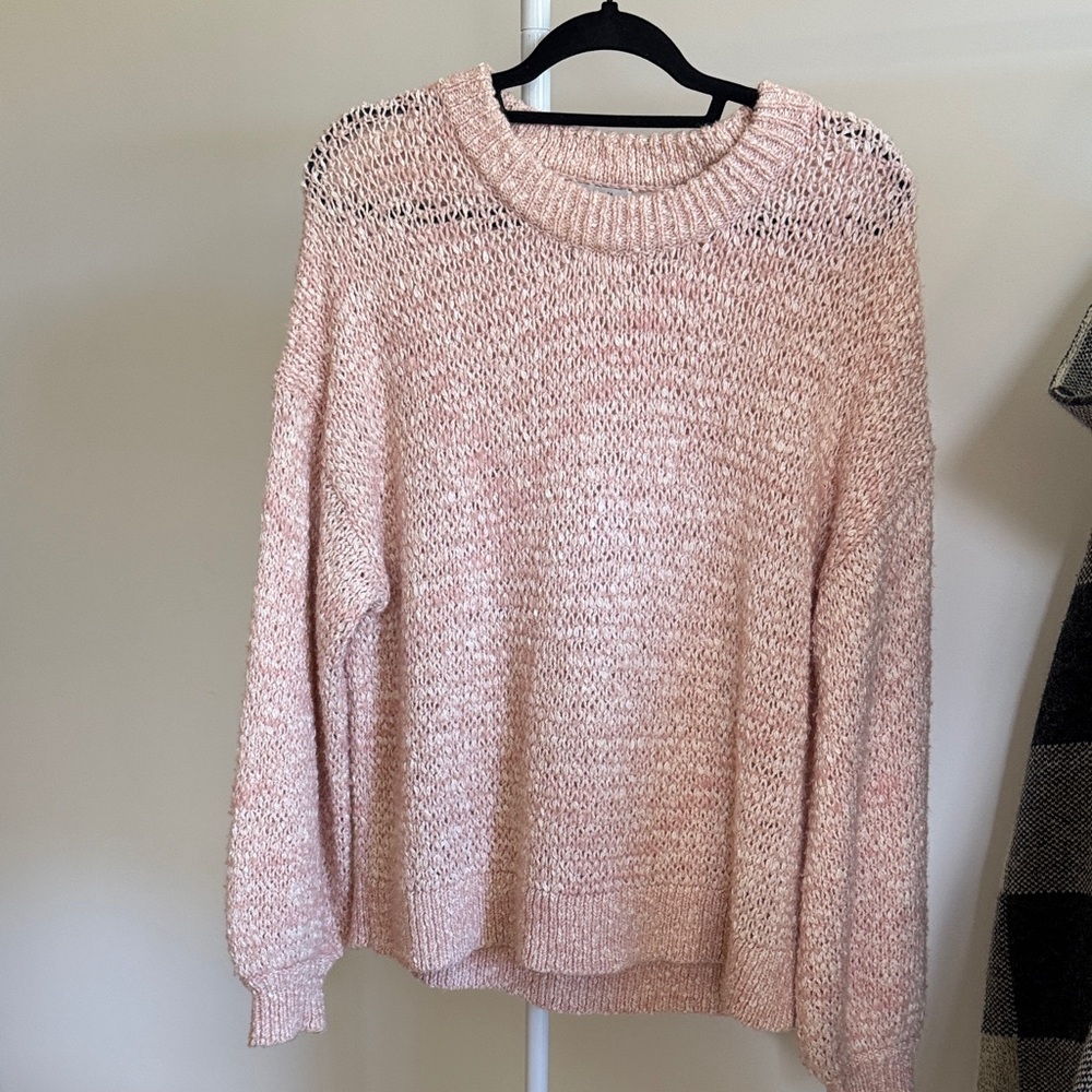 Madewell Cozy Pink Knit Sweater